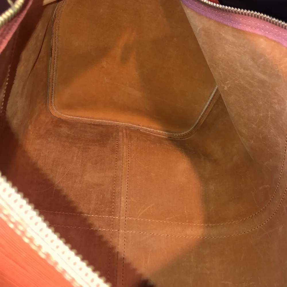 Vintage LOUIS VUITTON LV 50 Kenyan Fawn Rust Orange Epi Leather Travel Tote Bag - Picture 15 of 17